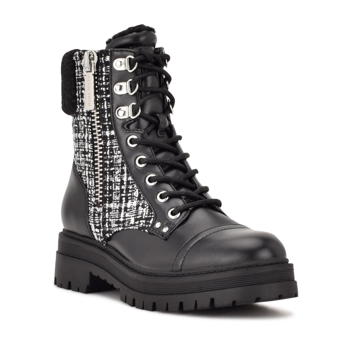 Nine West Pike Combat Lug Sole Negras | 3698LXBZC