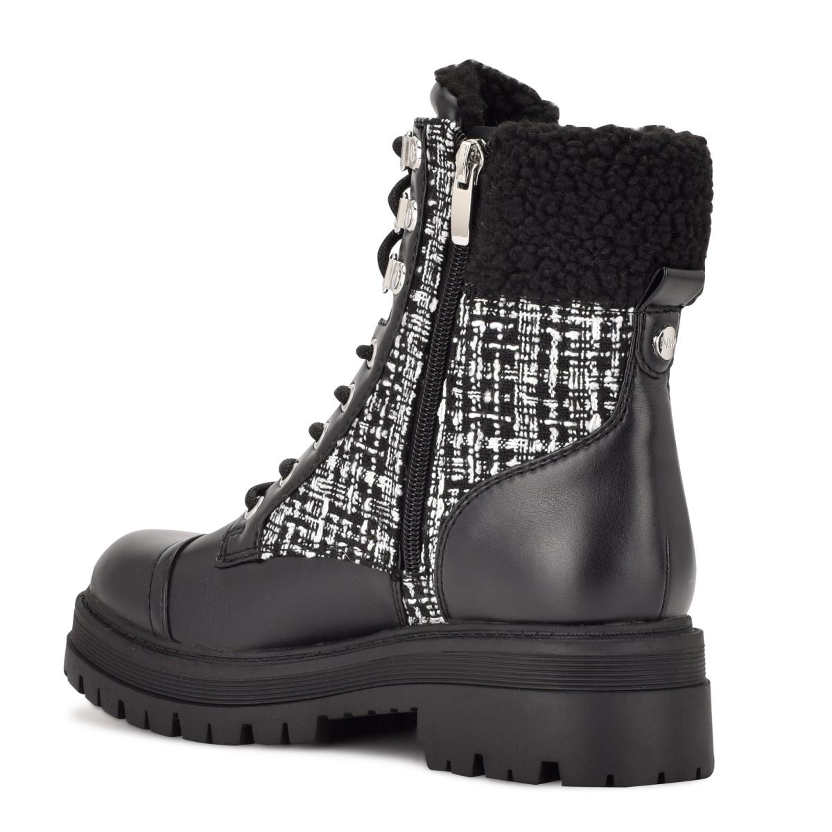 Nine West Pike Combat Lug Sole Negras | 3698LXBZC