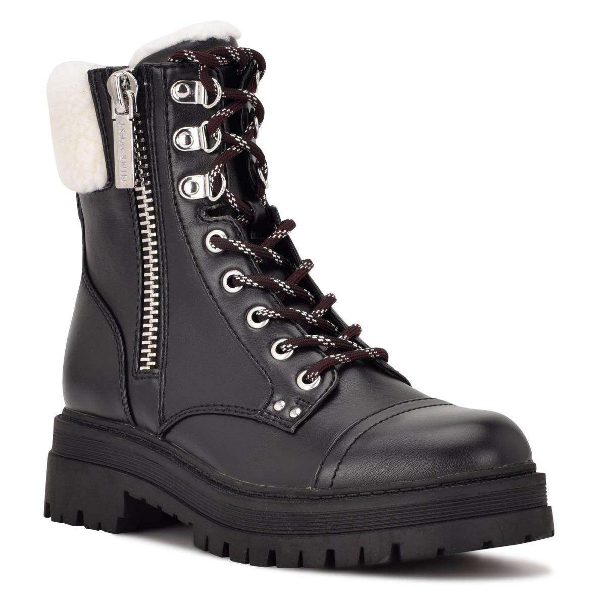 Nine West Pike Combat Lug Sole Negras | 4260YVJZT