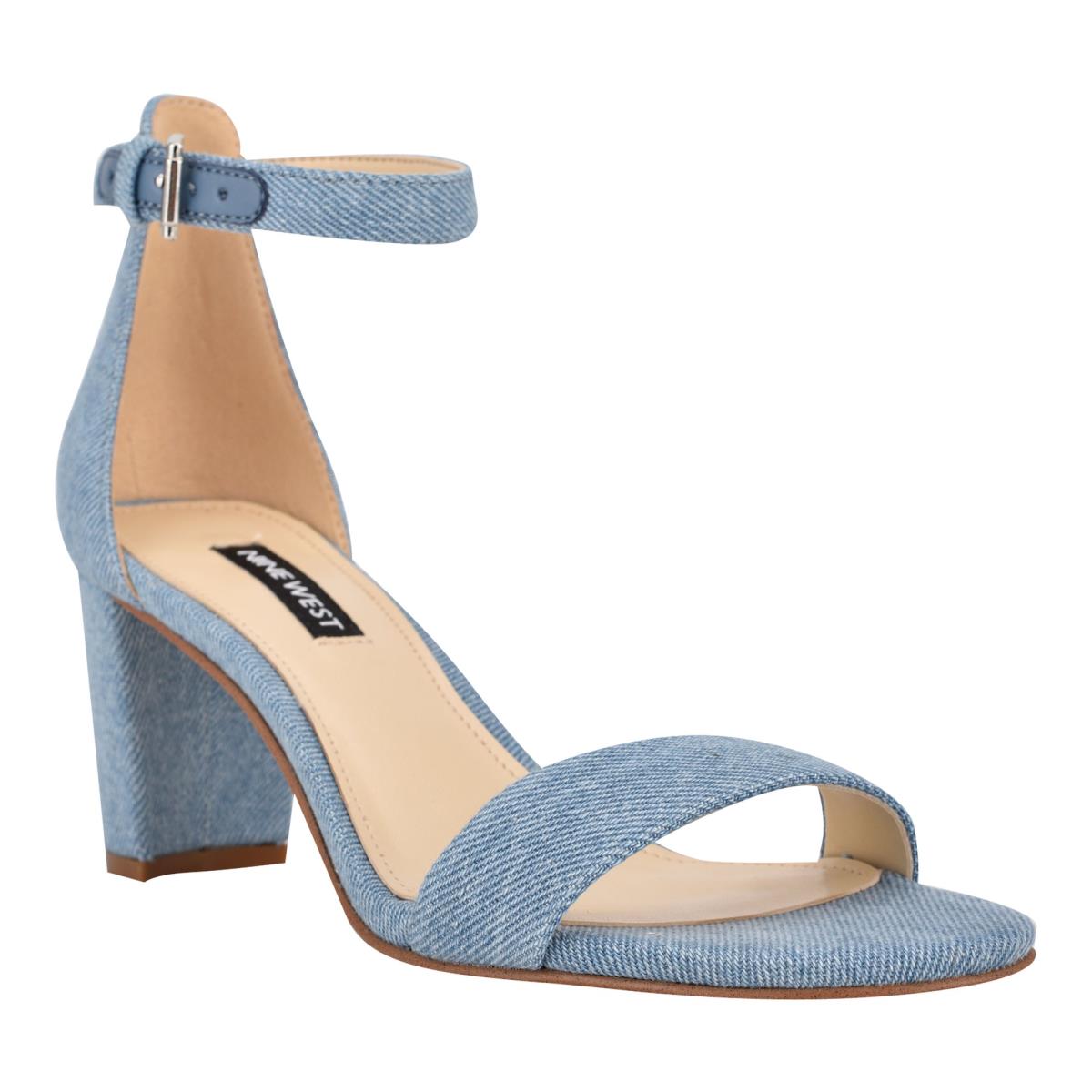 Nine West Pruce Ankle Strap Block Azules | 0657DGIPR