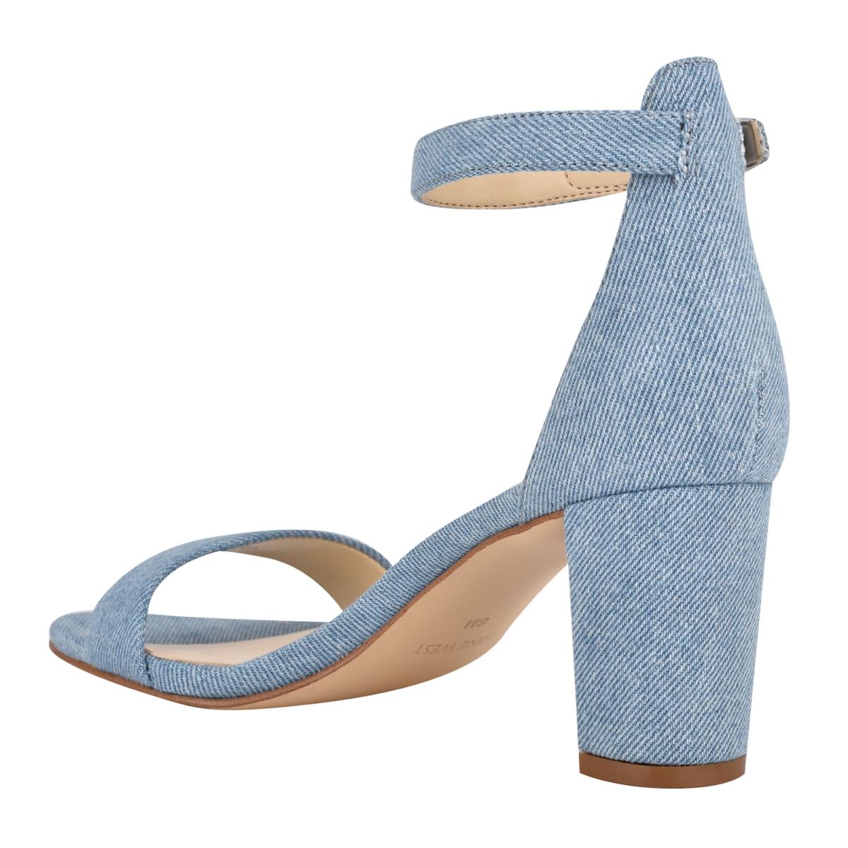 Nine West Pruce Ankle Strap Block Azules | 0657DGIPR