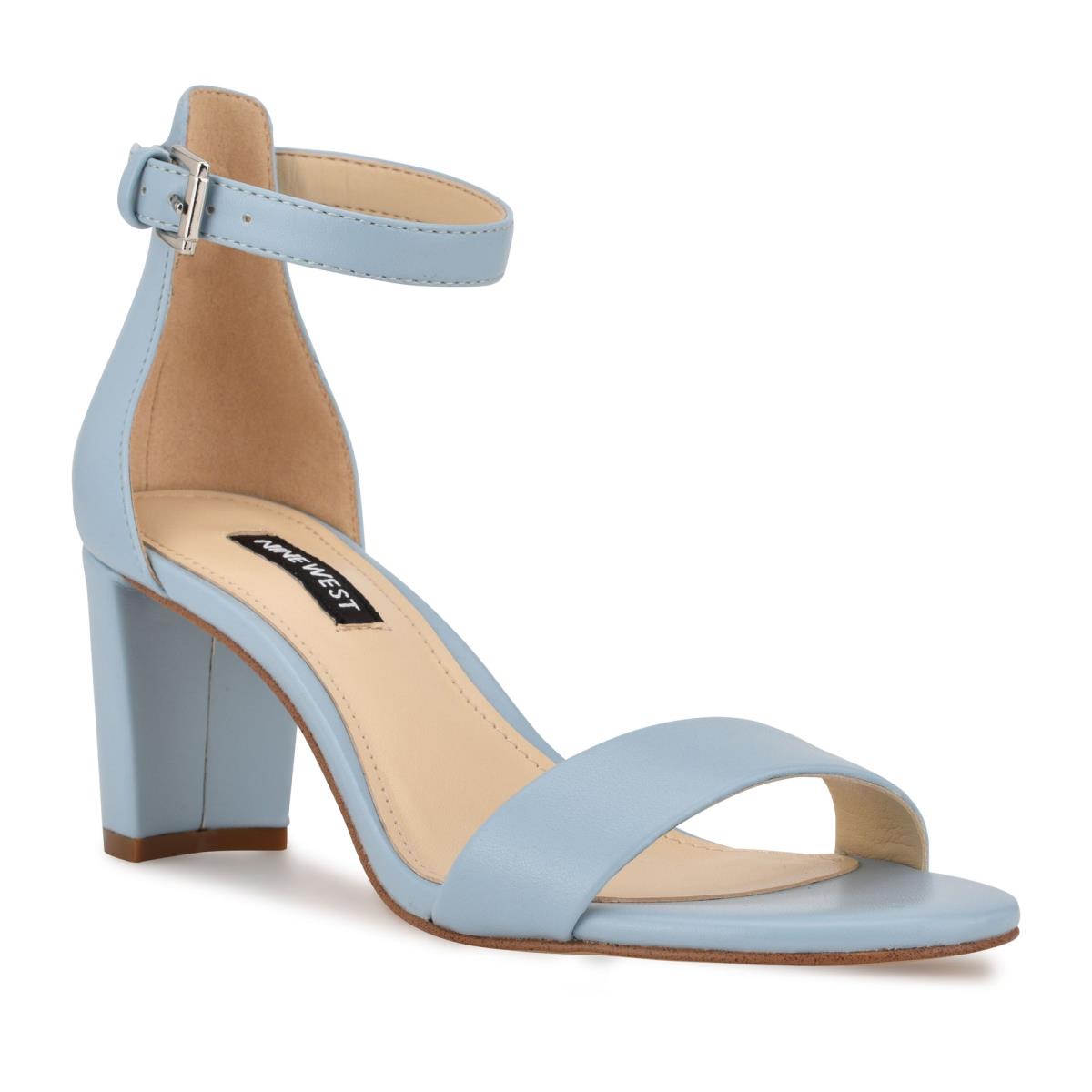 Nine West Pruce Ankle Strap Block Azules | 0852JBEWN