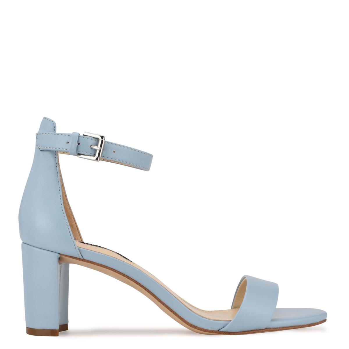 Nine West Pruce Ankle Strap Block Azules | 0852JBEWN