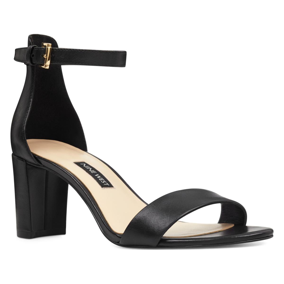 Nine West Pruce Ankle Strap Block Negras | 8134VXFNE