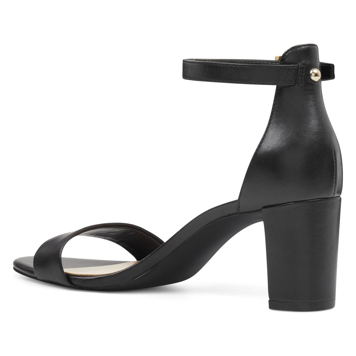 Nine West Pruce Ankle Strap Block Negras | 8134VXFNE