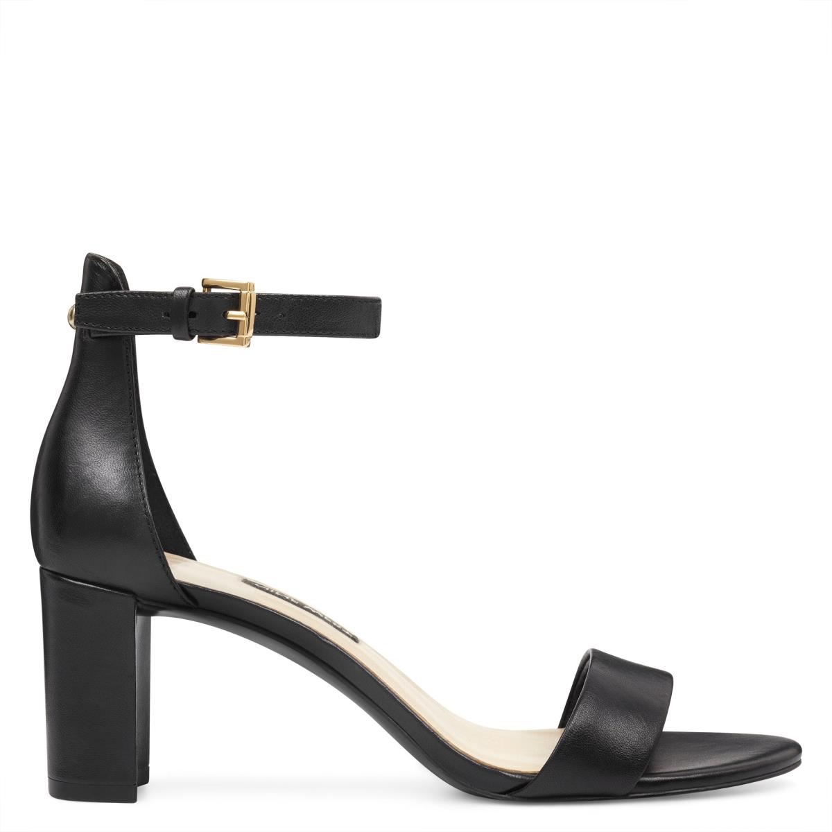 Nine West Pruce Ankle Strap Block Negras | 8134VXFNE