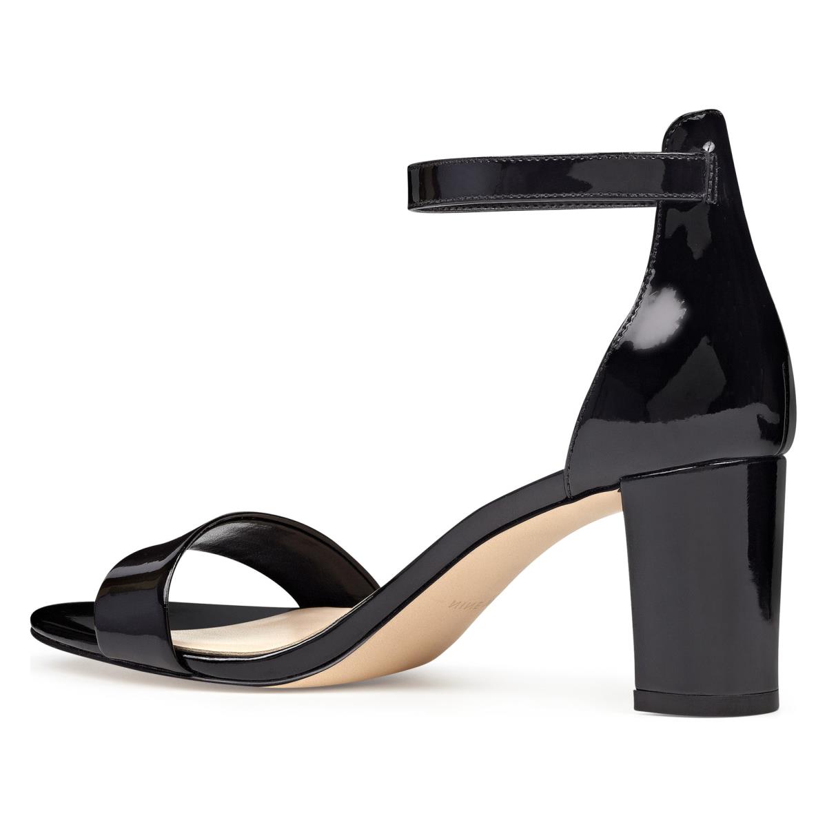 Nine West Pruce Ankle Strap Block Negras | 9268EUOSF