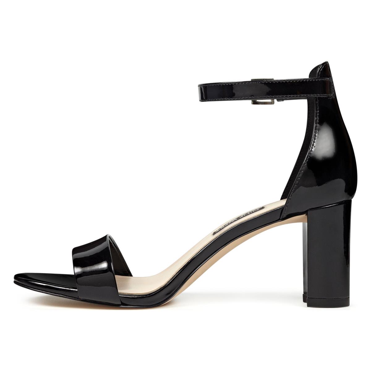 Nine West Pruce Ankle Strap Block Negras | 9268EUOSF