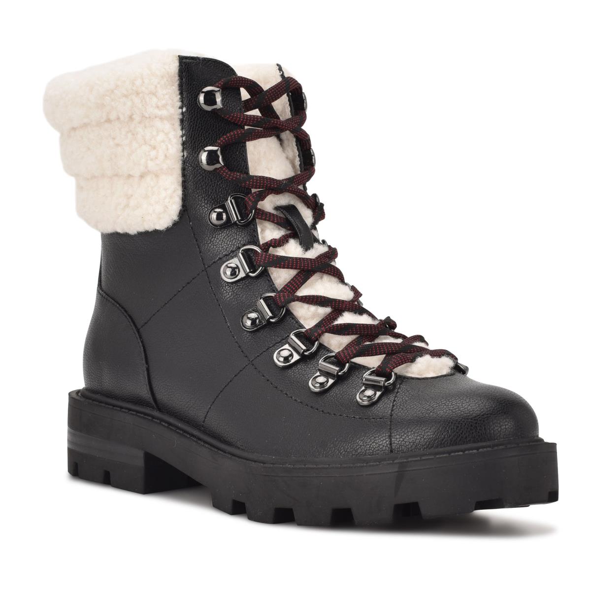 Nine West Rima Combat Lug Sole Negras | 2950HXIBP