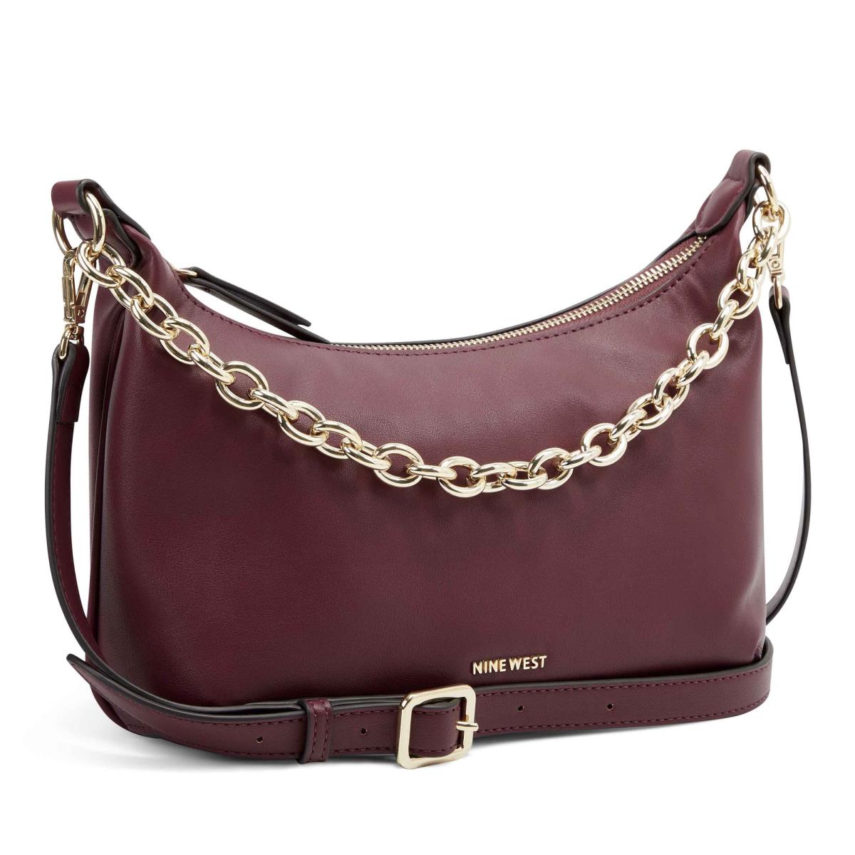 Nine West Ronnie Top Zip Shoulder Bag Burdeos | 6920CBPKJ