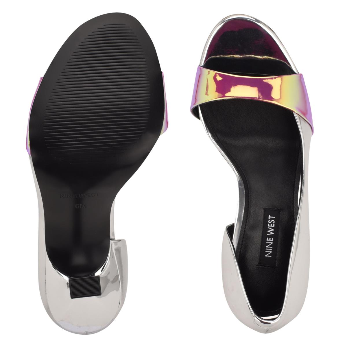 Nine West Saidso Open Toe Plateadas Multicolor | 3057GKQET