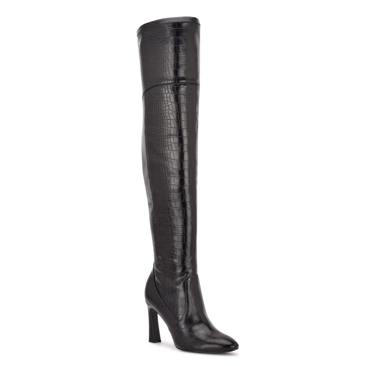 Nine West Sizzle Over The Knee Heel Negras | 9014ZEOLM