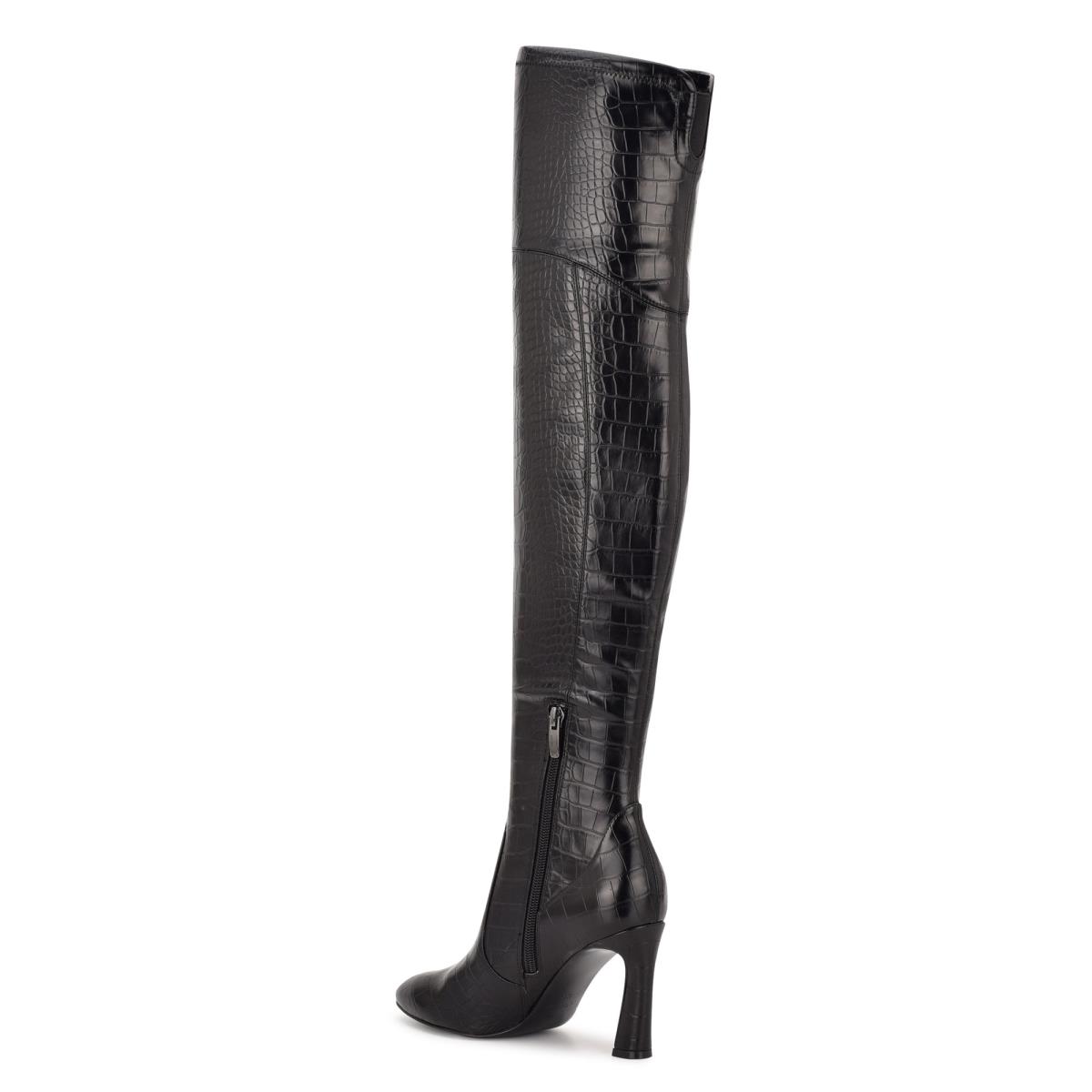 Nine West Sizzle Over The Knee Heel Negras | 9014ZEOLM