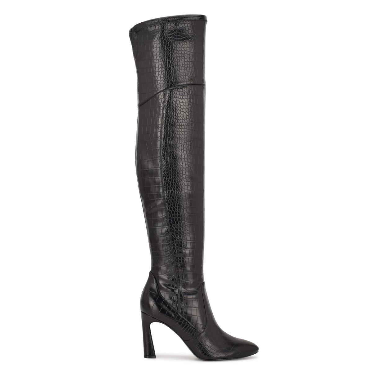 Nine West Sizzle Over The Knee Heel Negras | 9014ZEOLM