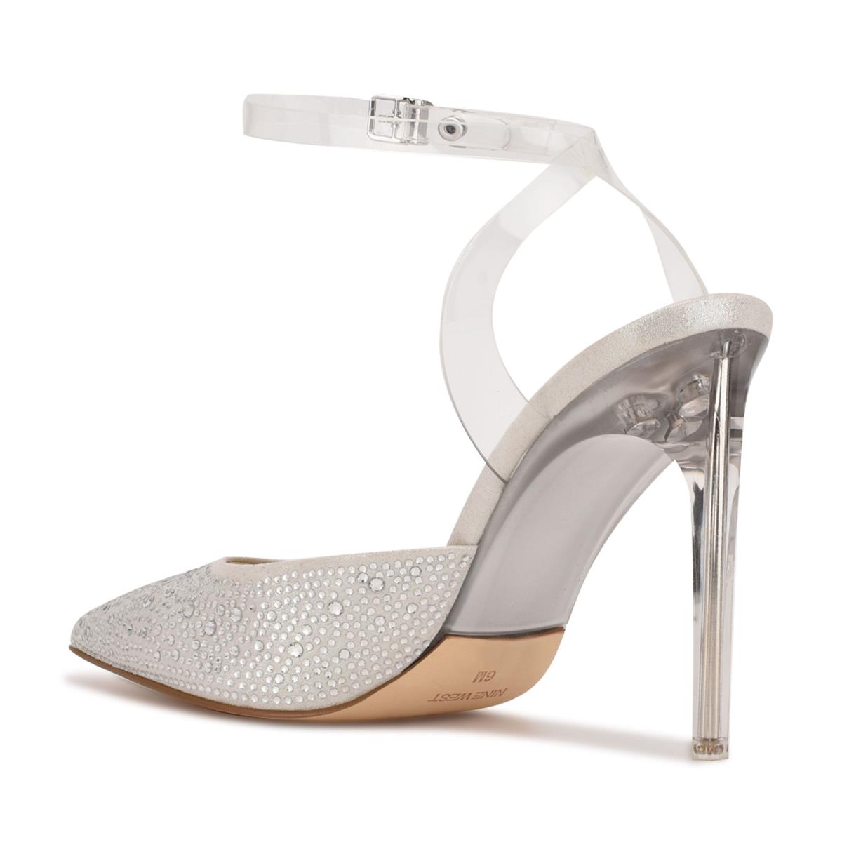 Nine West Sparkel Ankle Strap Blancas | 9480VJNOD