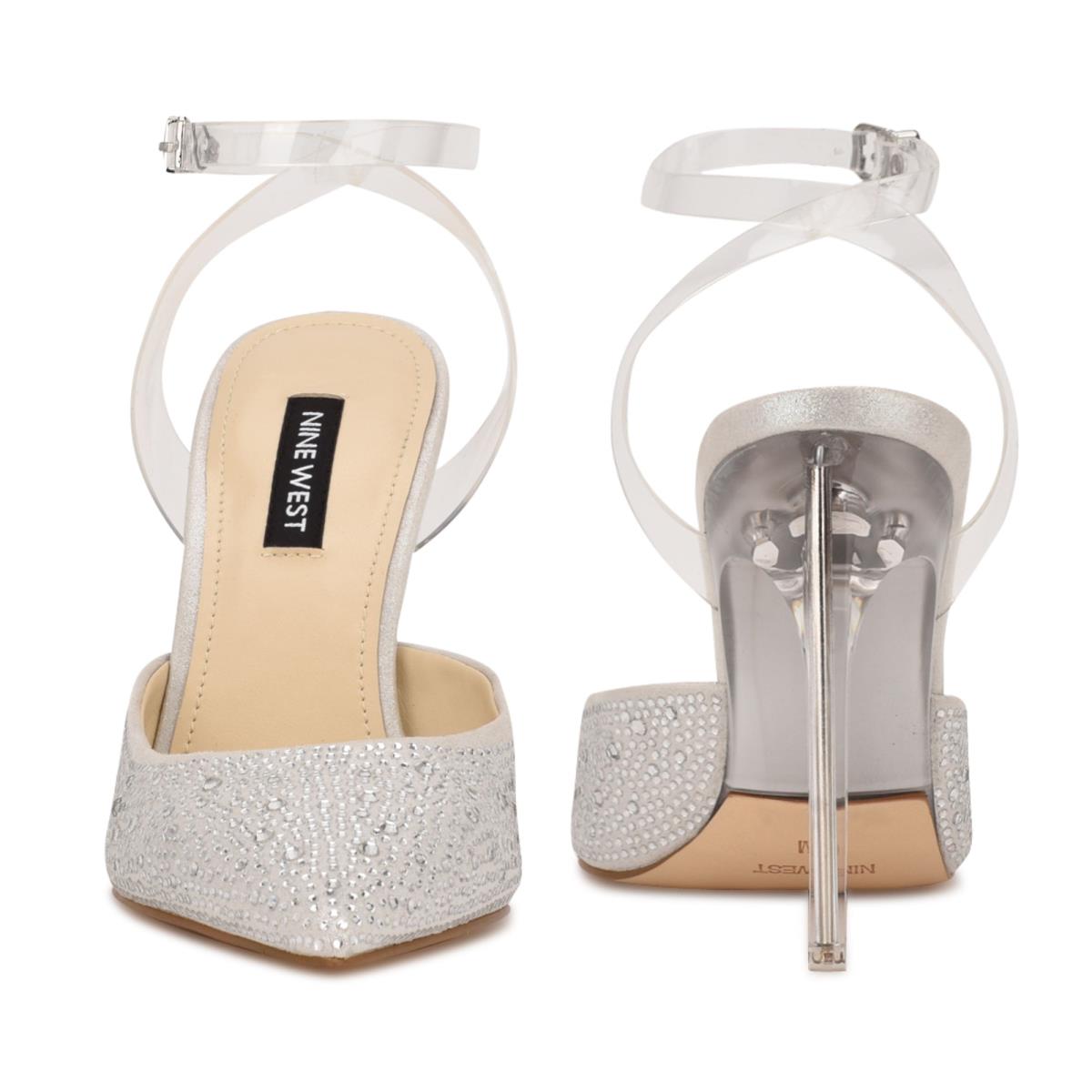 Nine West Sparkel Ankle Strap Blancas | 9480VJNOD