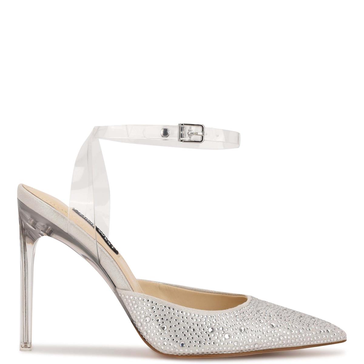 Nine West Sparkel Ankle Strap Blancas | 9480VJNOD