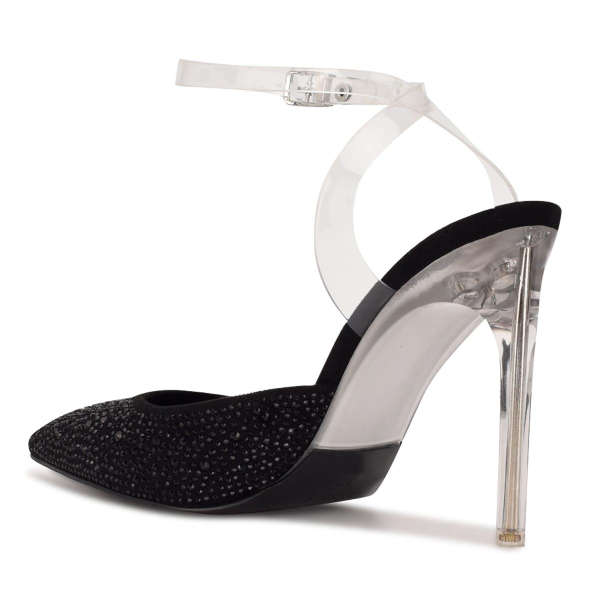 Nine West Sparkel Ankle Strap Negras | 1908IHSYL