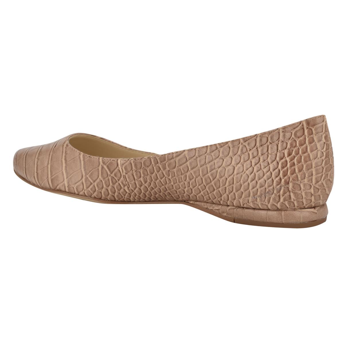 Nine West Speakup Almond Toe Albaricoque Serpent | 1275JXRGA