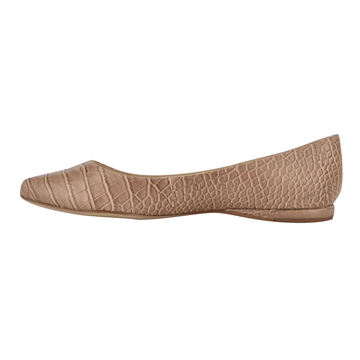 Nine West Speakup Almond Toe Albaricoque Serpent | 1275JXRGA