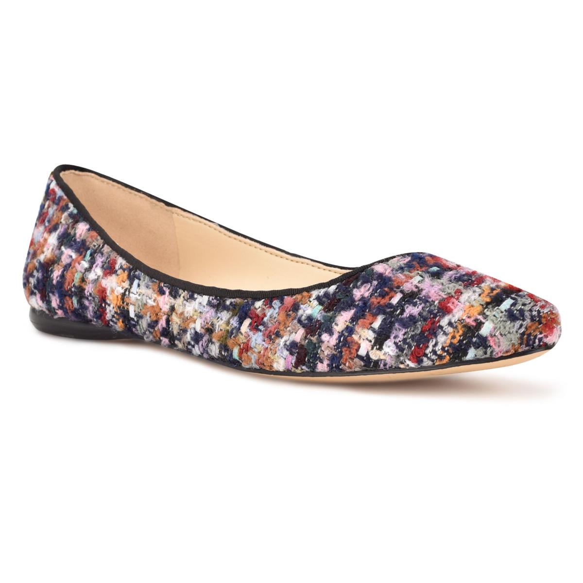 Nine West Speakup Almond Toe Azules Multicolor | 8175DCUKW