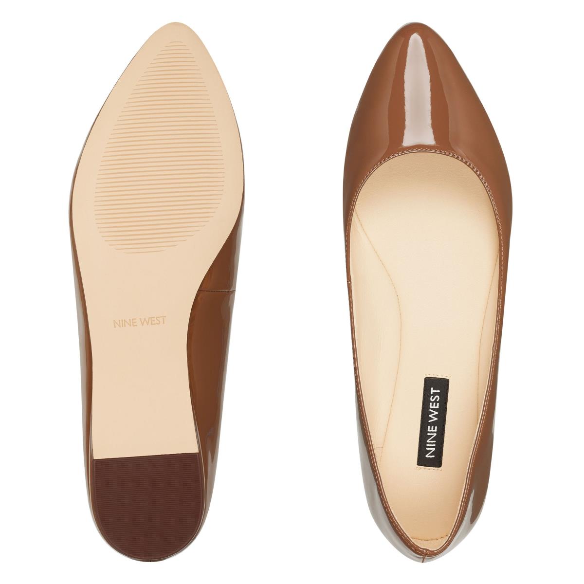 Nine West Speakup Almond Toe Beige Oscuro | 0412YFKSL