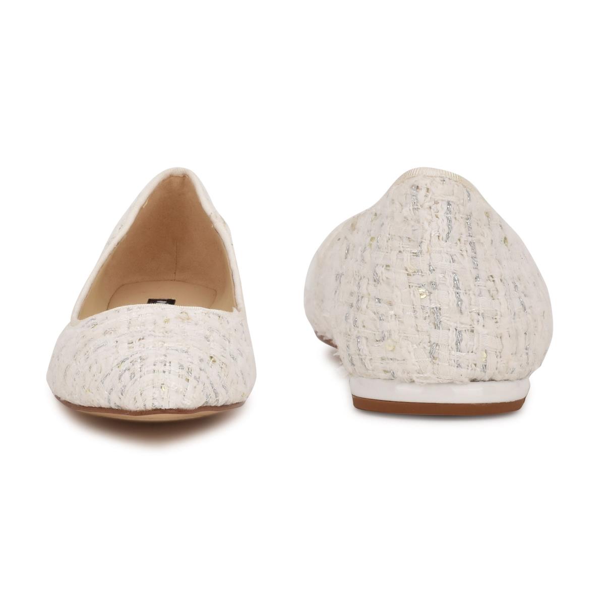 Nine West Speakup Almond Toe Blancas | 6980EMCQD