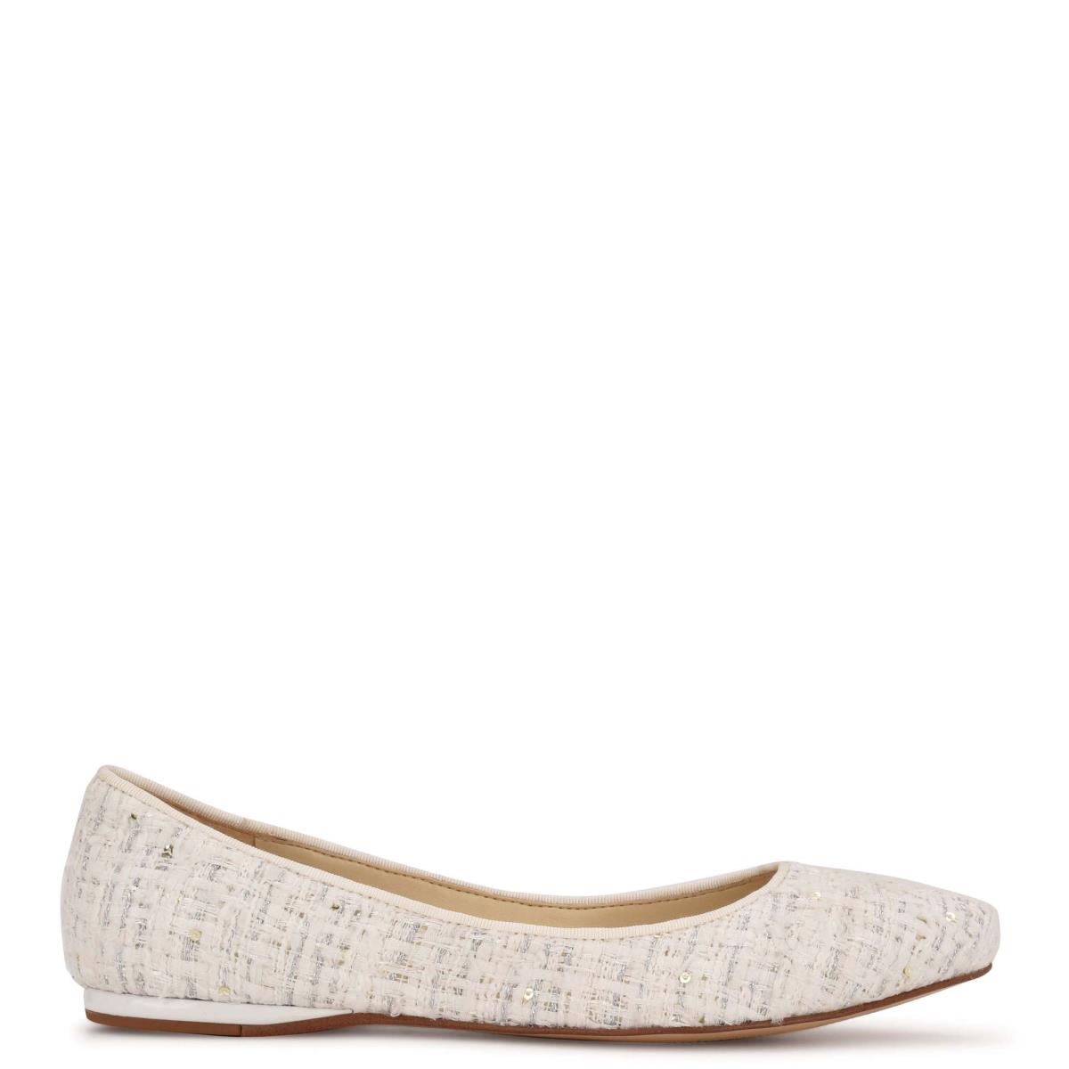 Nine West Speakup Almond Toe Blancas | 6980EMCQD