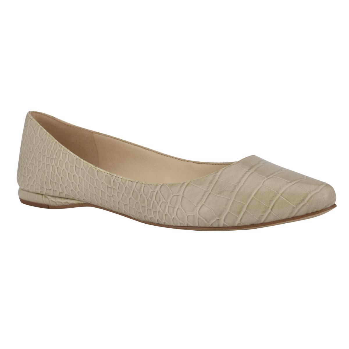 Nine West Speakup Almond Toe Gris Serpent | 8410AUHOL