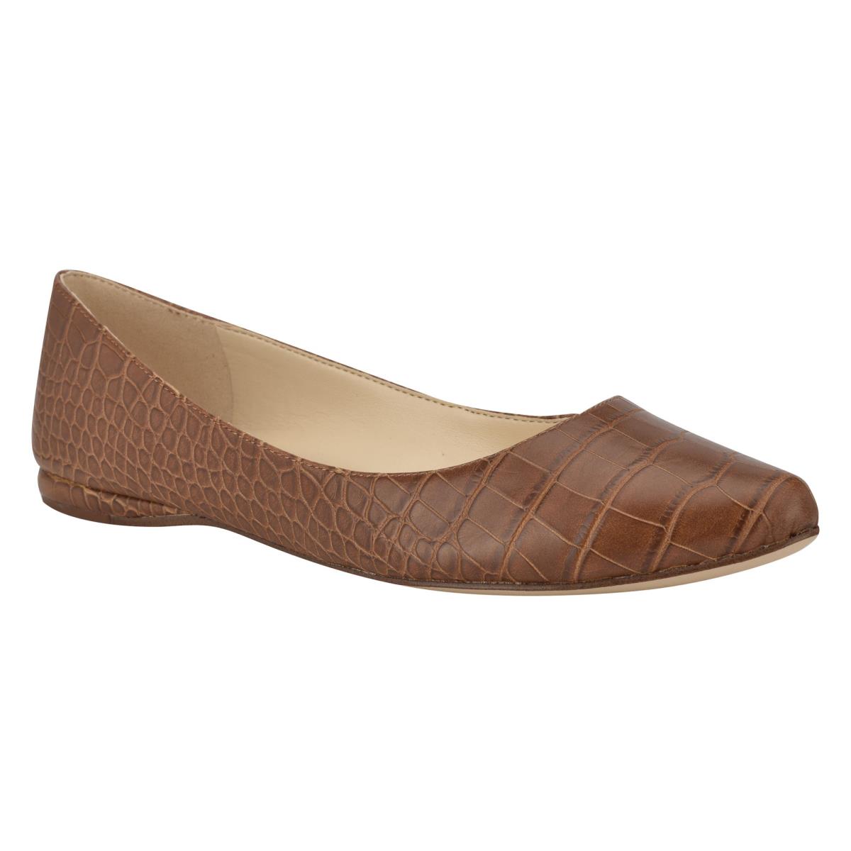 Nine West Speakup Almond Toe Marrones Serpent | 6514NHZAF