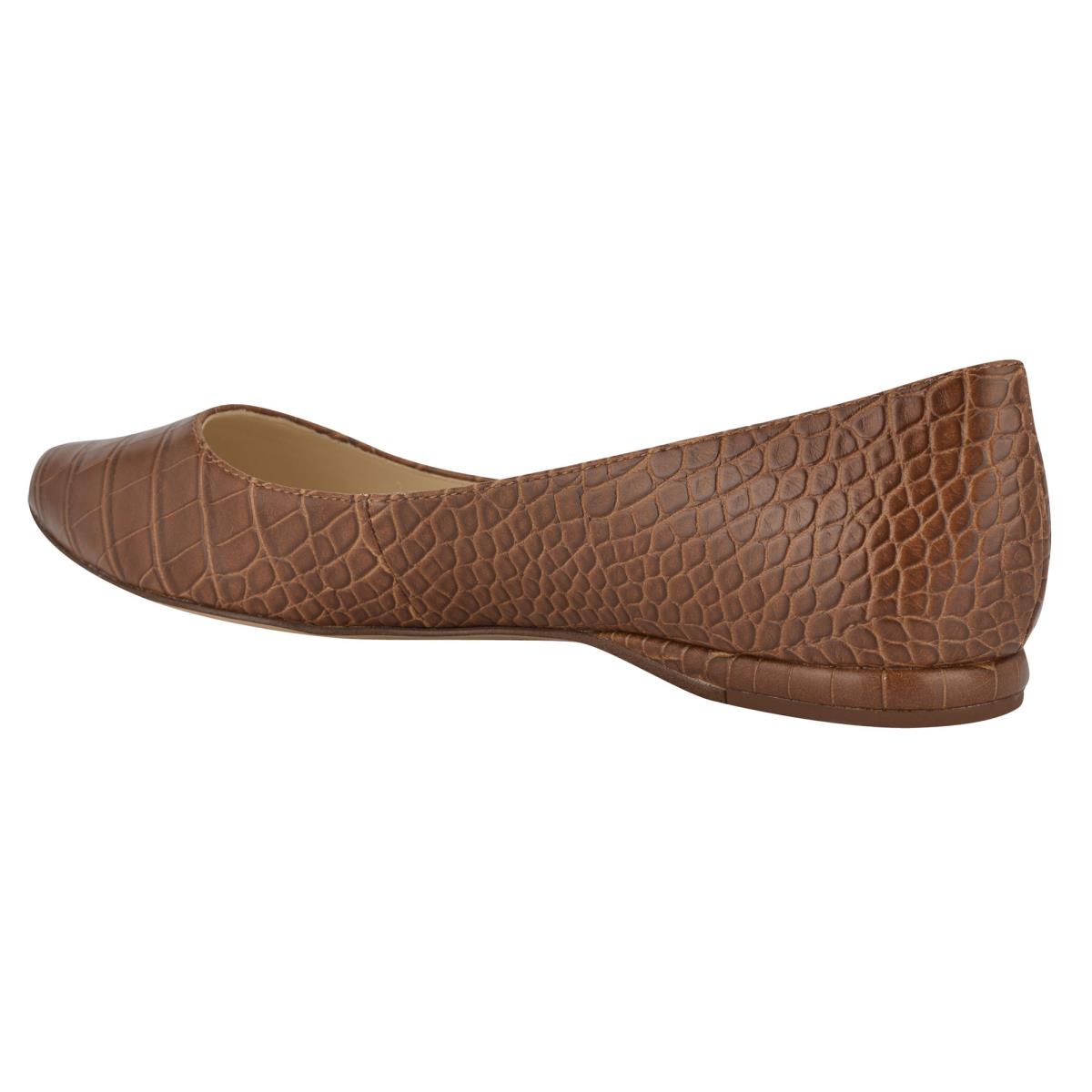 Nine West Speakup Almond Toe Marrones Serpent | 6514NHZAF