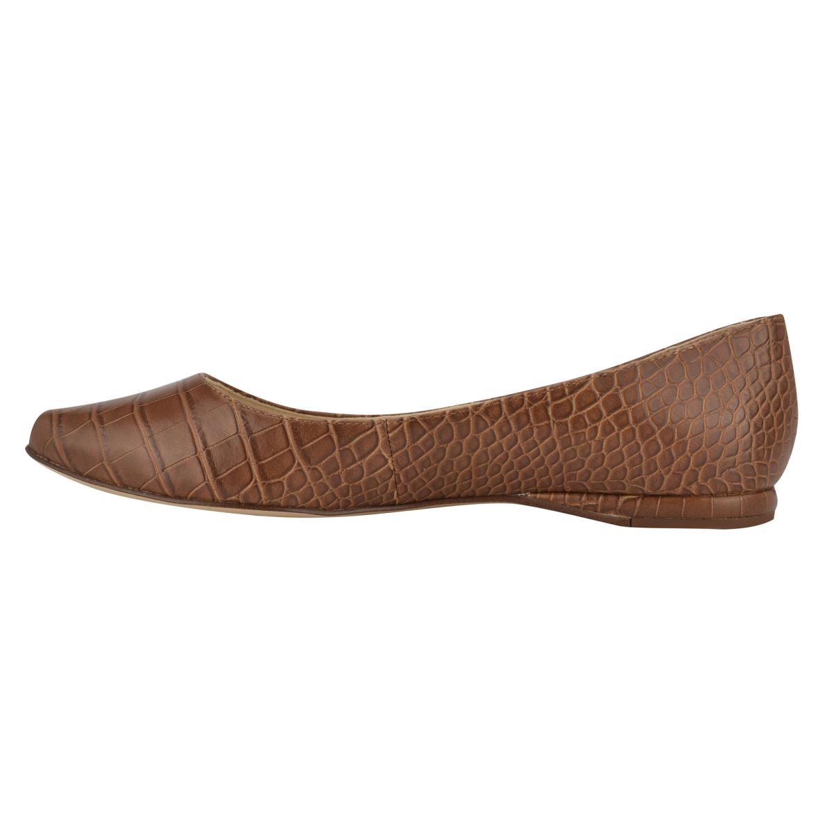 Nine West Speakup Almond Toe Marrones Serpent | 6514NHZAF