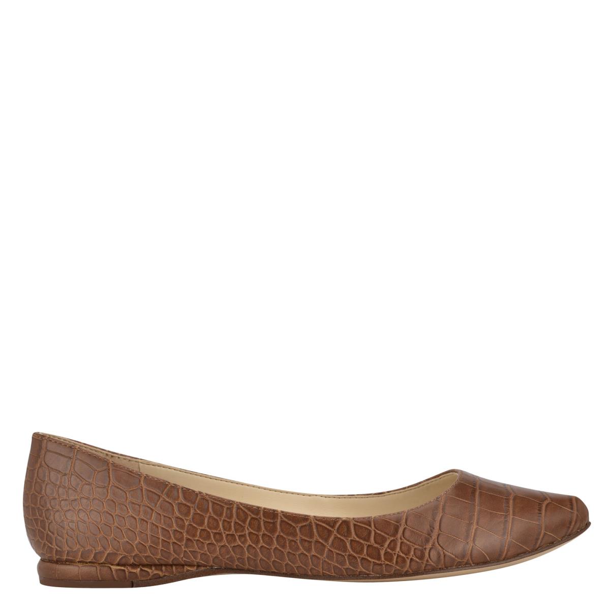 Nine West Speakup Almond Toe Marrones Serpent | 6514NHZAF