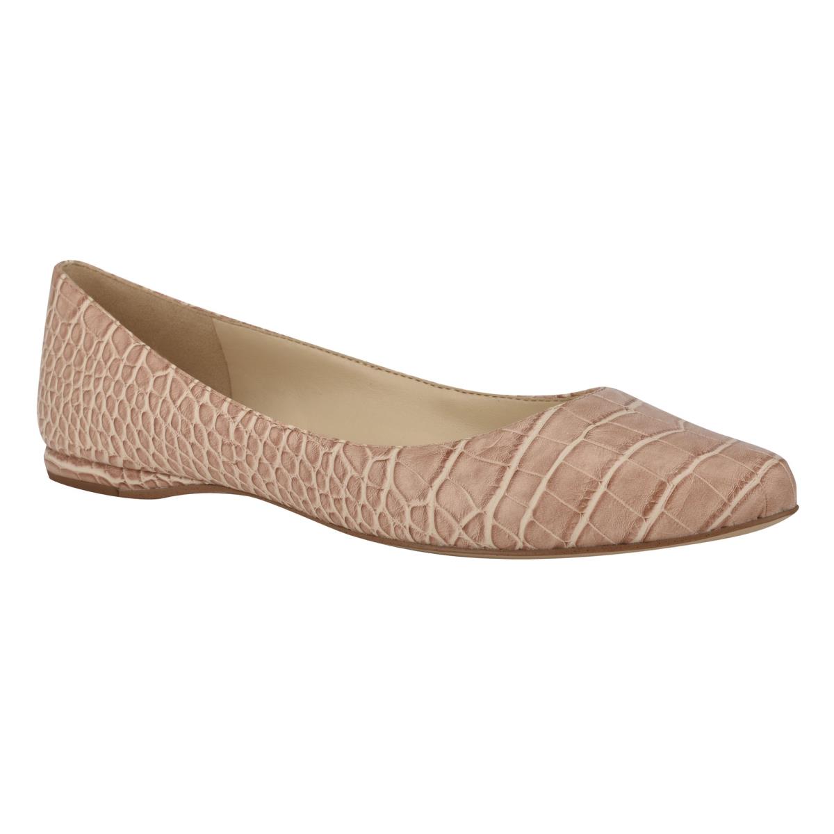 Nine West Speakup Almond Toe Rosas Serpent | 9421UTVMS