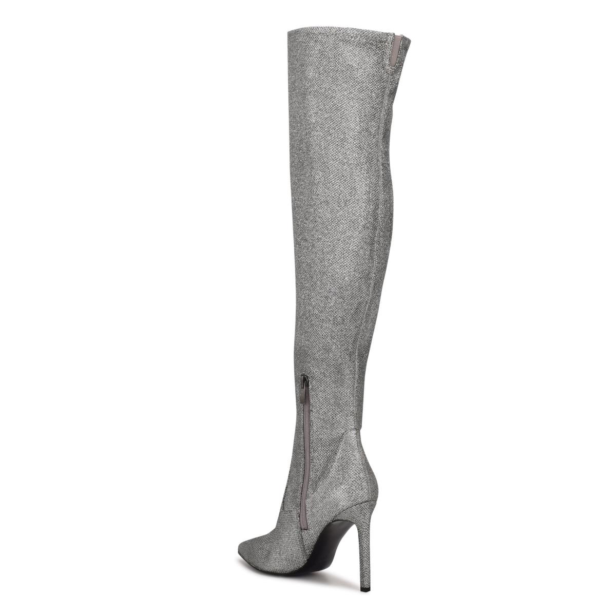 Nine West Tacy Over The Knee Azules Gris | 3186XUTZV