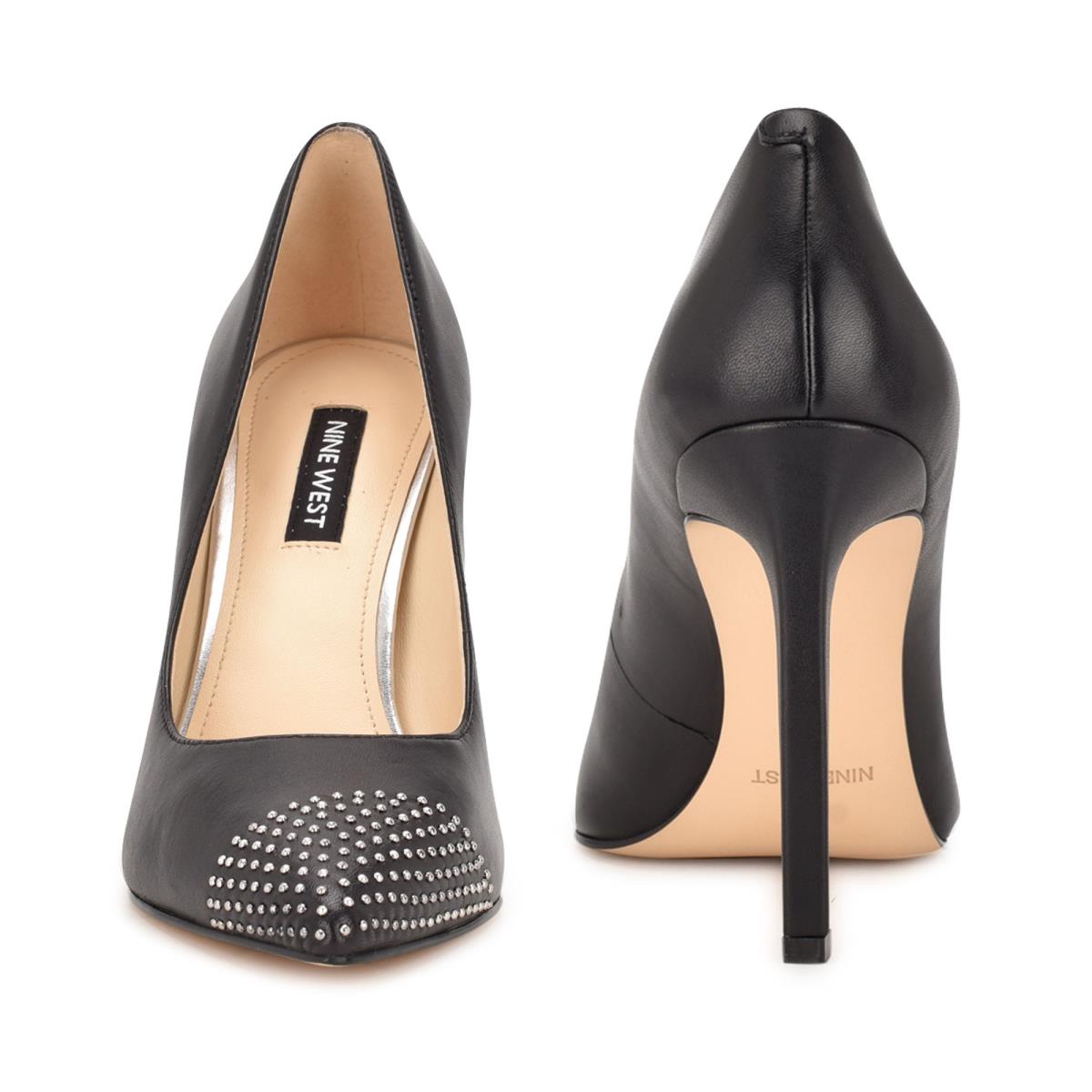 Nine West Tadaa Studded Pointy Toe Negras | 7163FKRPX