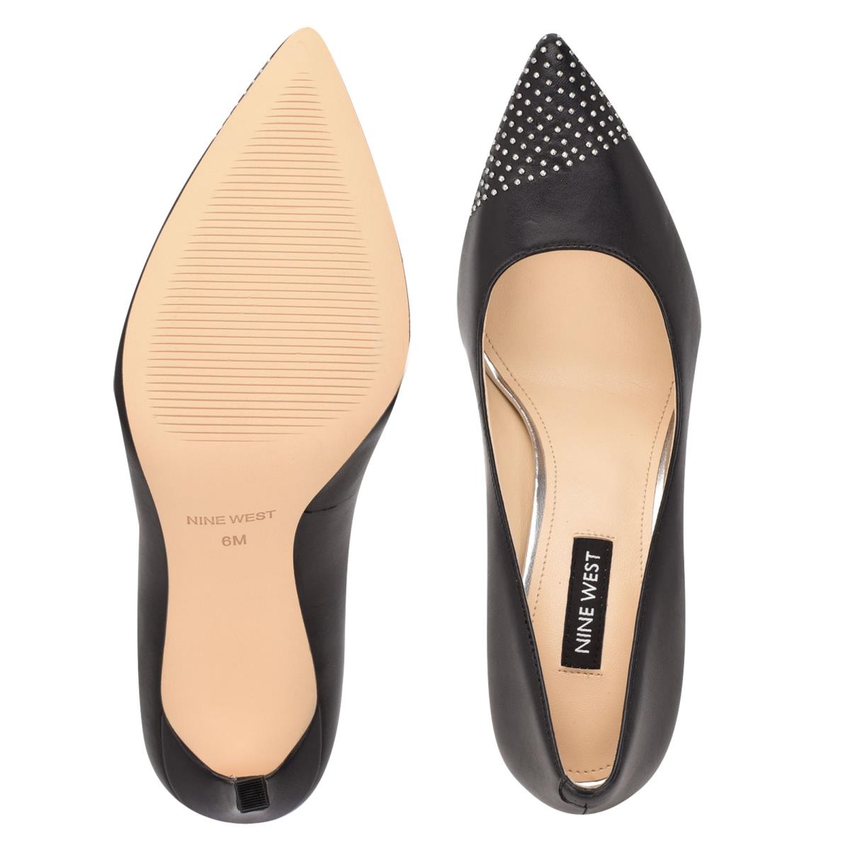 Nine West Tadaa Studded Pointy Toe Negras | 7163FKRPX