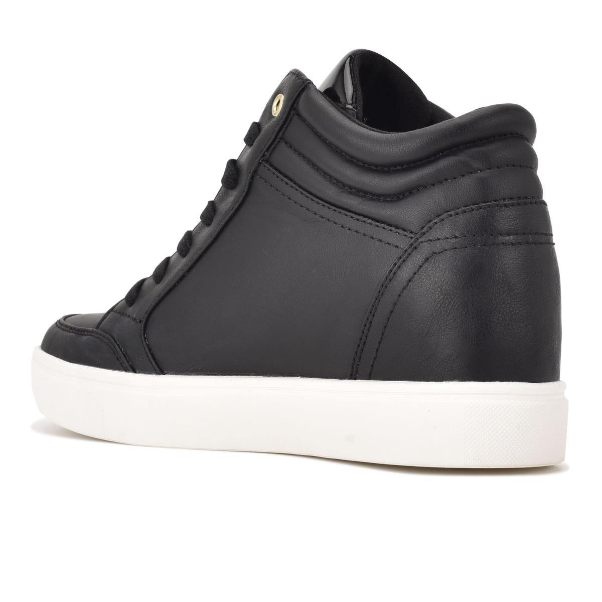 Nine West Tons High Top Hidden Wedge Sneakers Negras | 2530AWMNE