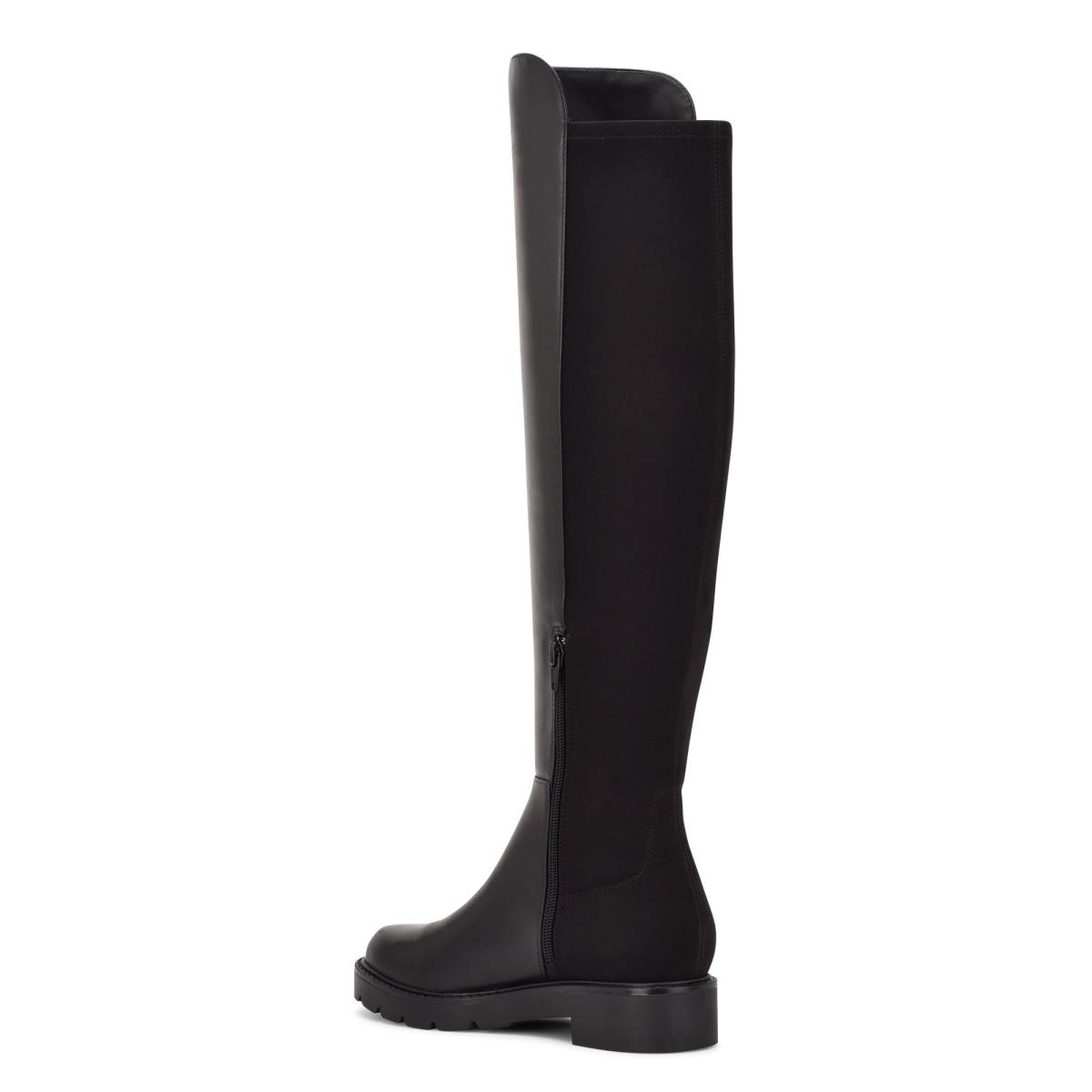 Nine West Tread Over The Knee Lug Sole Negras | 7018JBICM