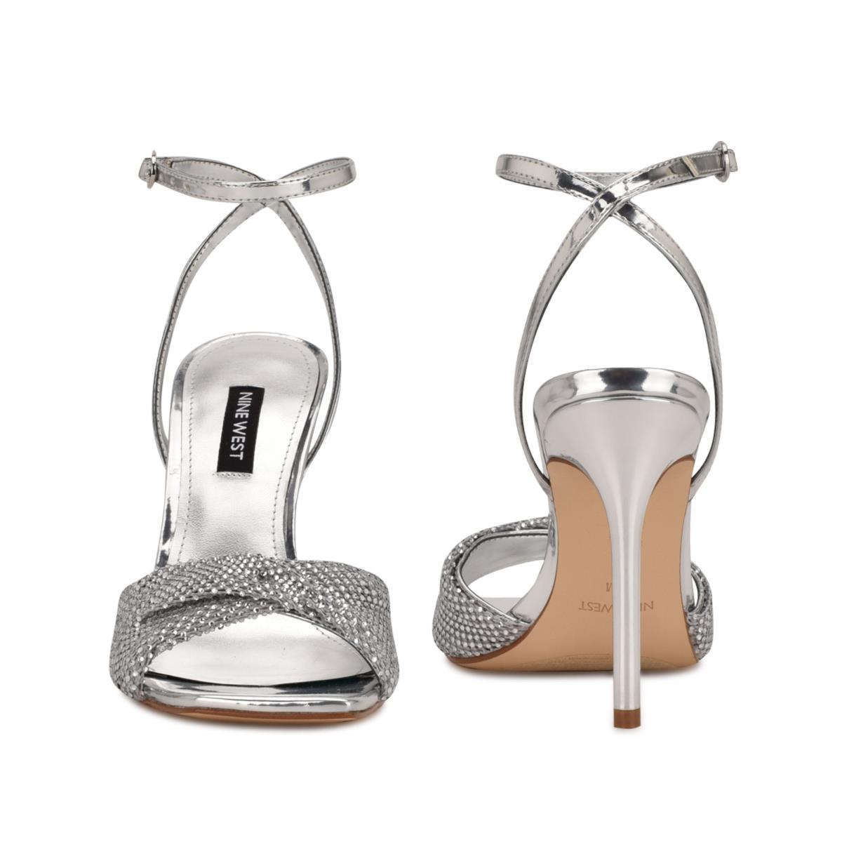 Nine West Twinkle Heeled Plateadas | 2410MUFIX