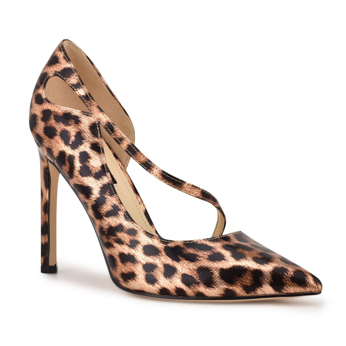 Nine West Twirl Pointy Toe Leopardo | 7359MVOTR