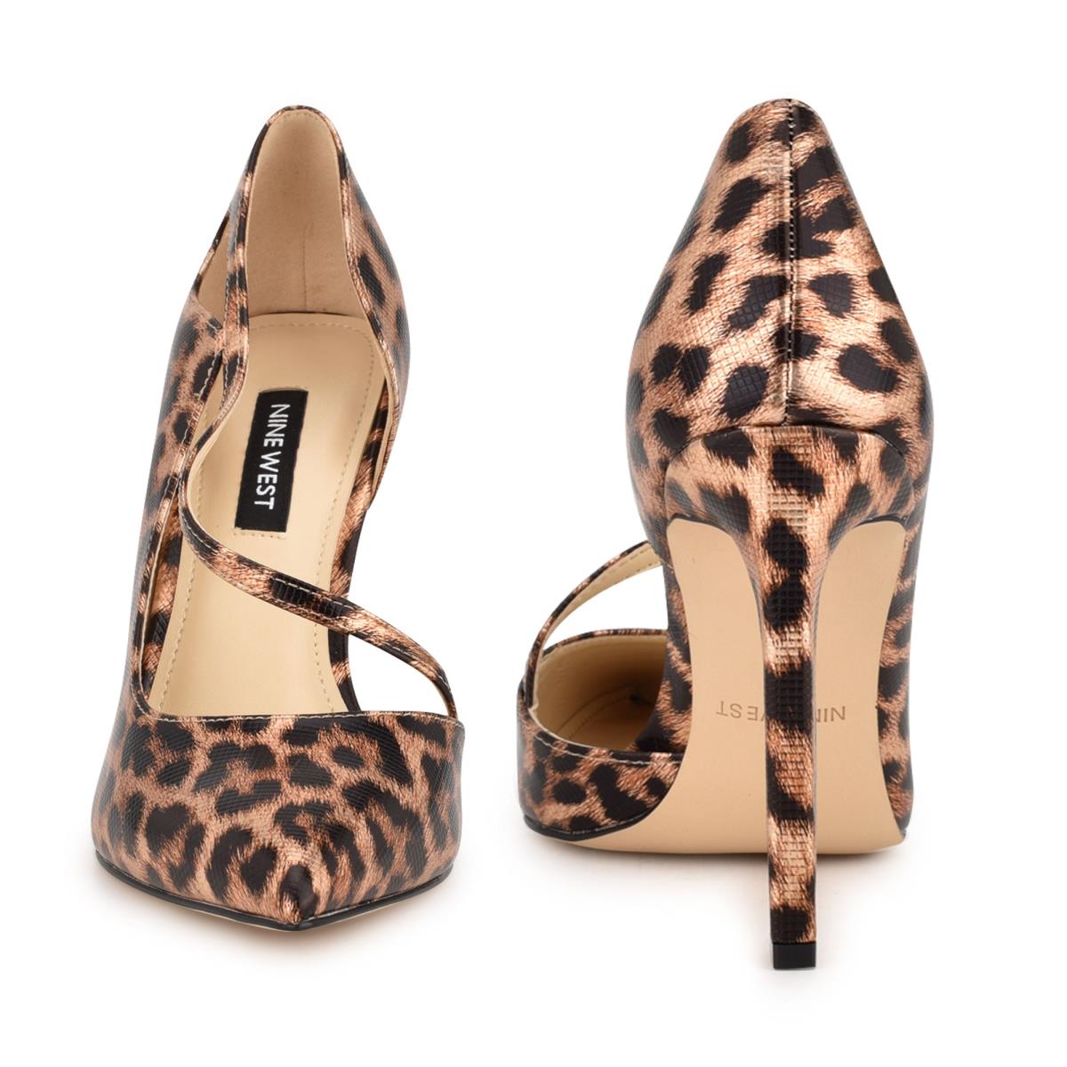 Nine West Twirl Pointy Toe Leopardo | 7359MVOTR