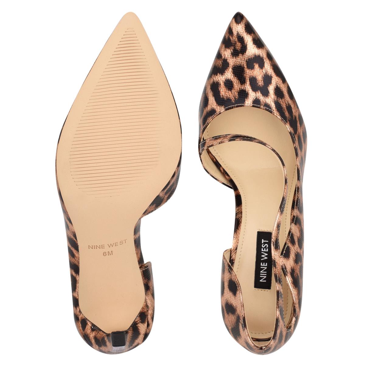 Nine West Twirl Pointy Toe Leopardo | 7359MVOTR