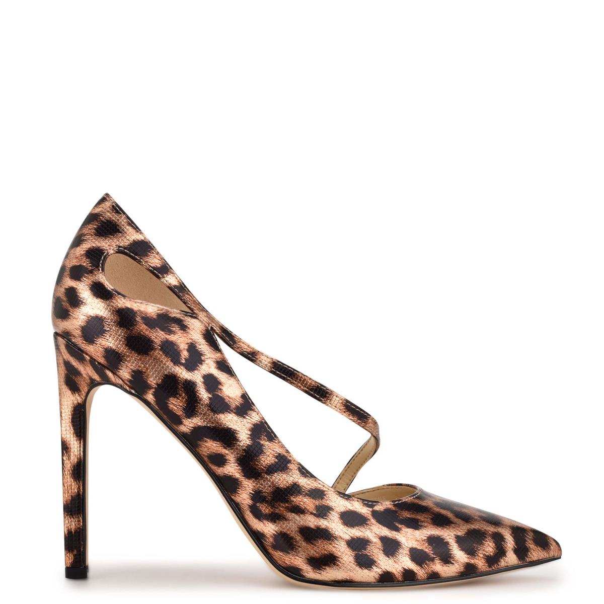 Nine West Twirl Pointy Toe Leopardo | 7359MVOTR