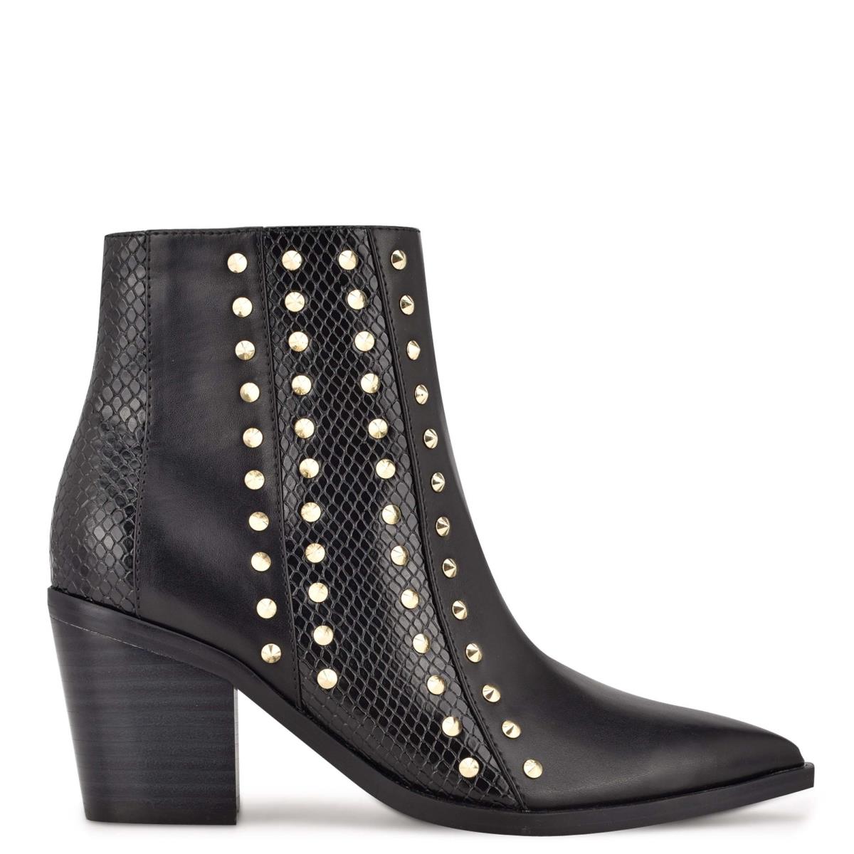 Nine West What Studded Block Heel Negras | 1452OKVEF