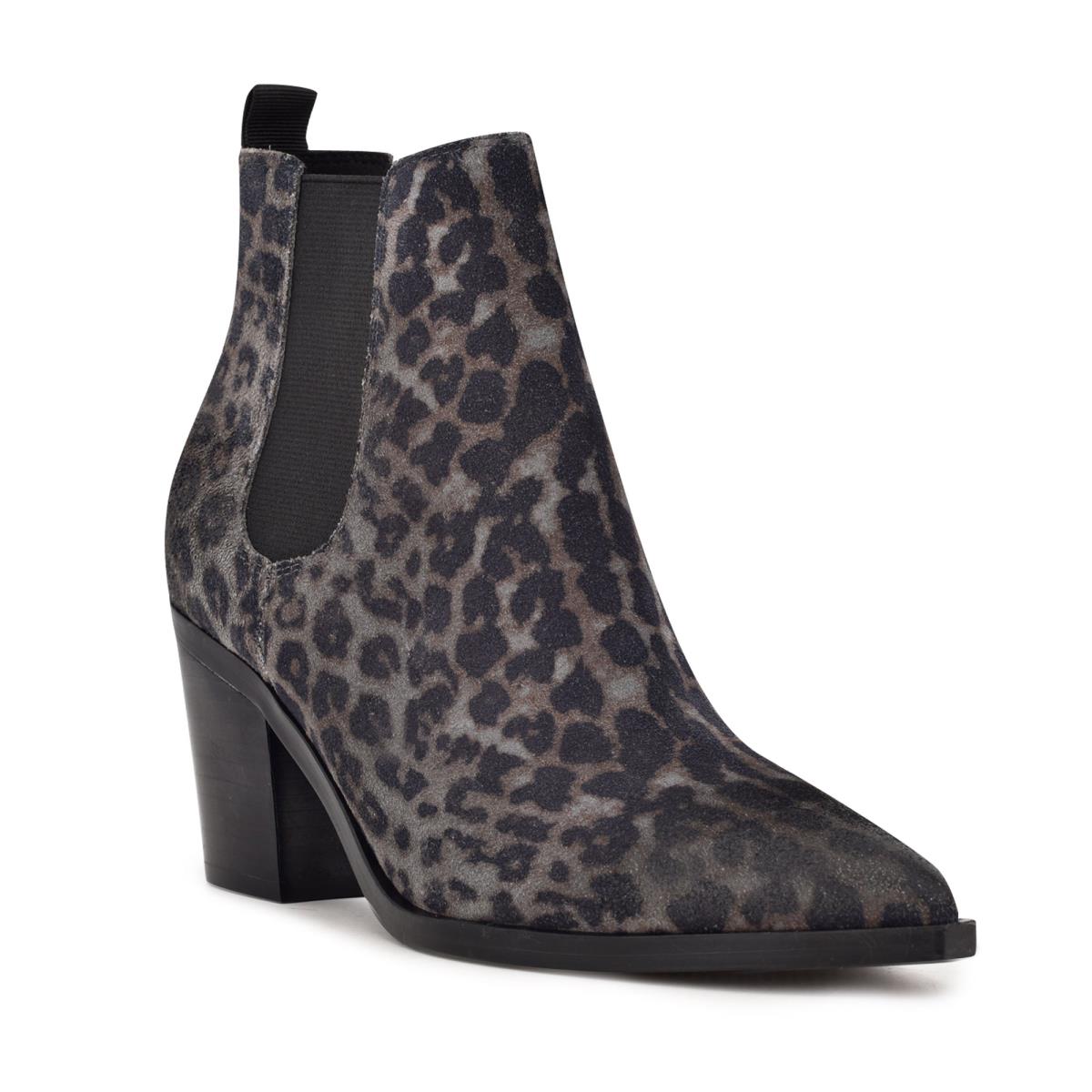 Nine West Wyllis Block Heel Gris Leopardo | 0154PLCZQ