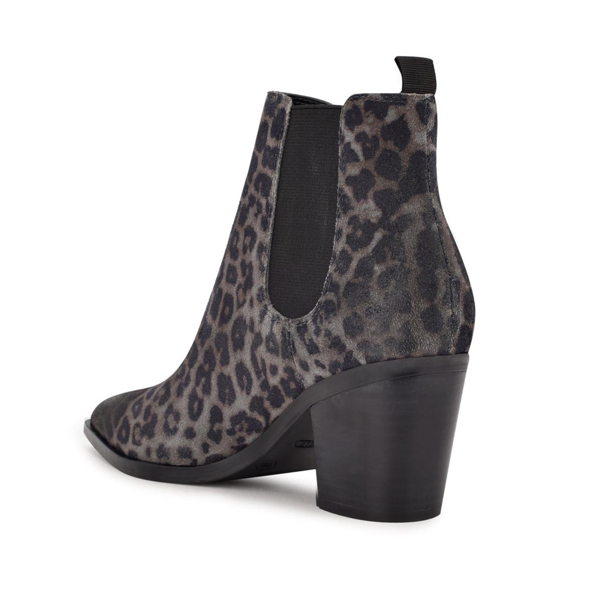 Nine West Wyllis Block Heel Gris Leopardo | 0154PLCZQ