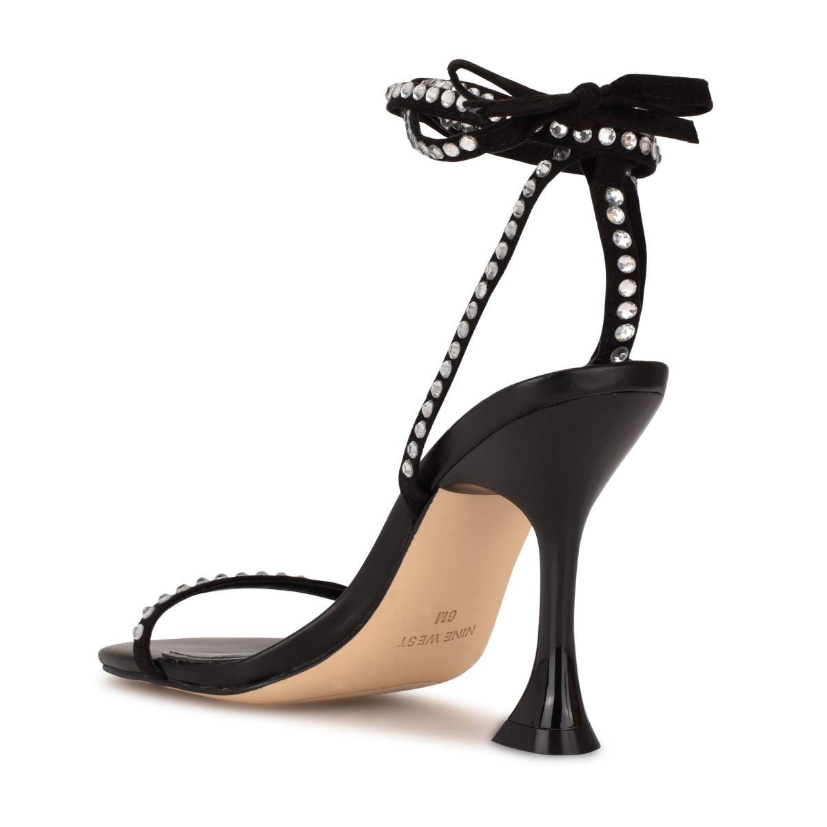 Nine West Zing Ankle Wrap Negras | 1493LHMQF