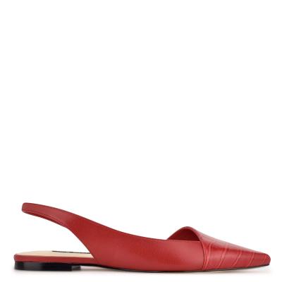 Nine West Beads Slingback Pointy Toe Rojas Rojas | 1860IAWEB