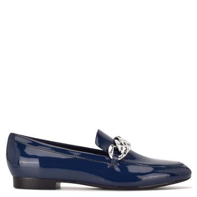 Nine West Chain Slip-On Azules | 7160BILMO